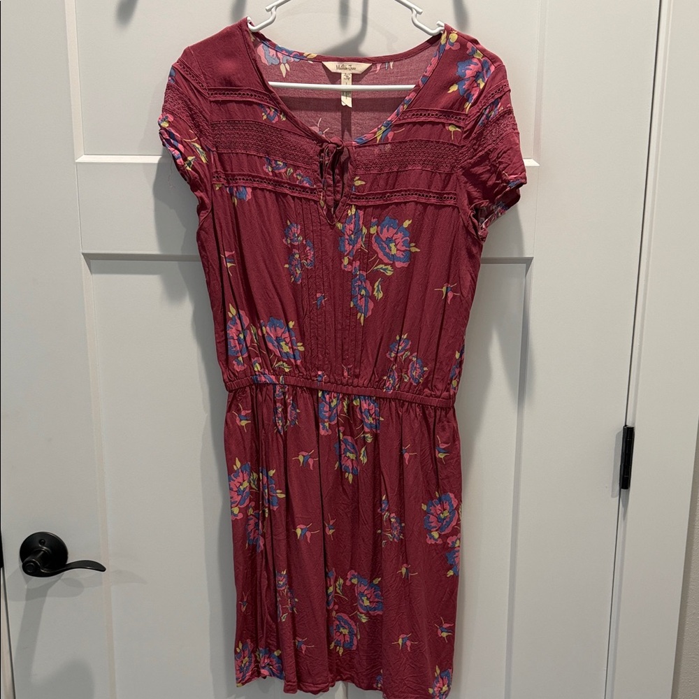 Matilda Jane Burgundy Floral Mini Dress